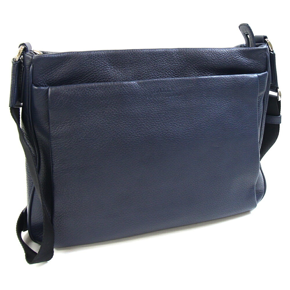 Bally Shoulder Bag, Navy Leather Crossbody, Men's BALLY